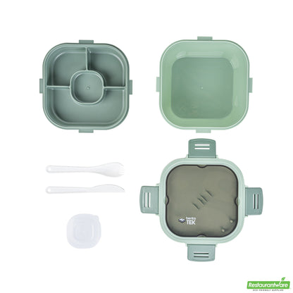 Wholesale Restaurantware 58 Oz Green Lunch Box - Bpa-Free, Microwave-Safe - 7.3" X 7.3" X 4.3"- Bulk