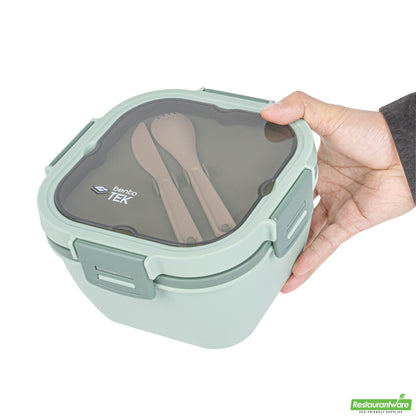 Wholesale Restaurantware 58 Oz Green Lunch Box - Bpa-Free, Microwave-Safe - 7.3" X 7.3" X 4.3"- Bulk
