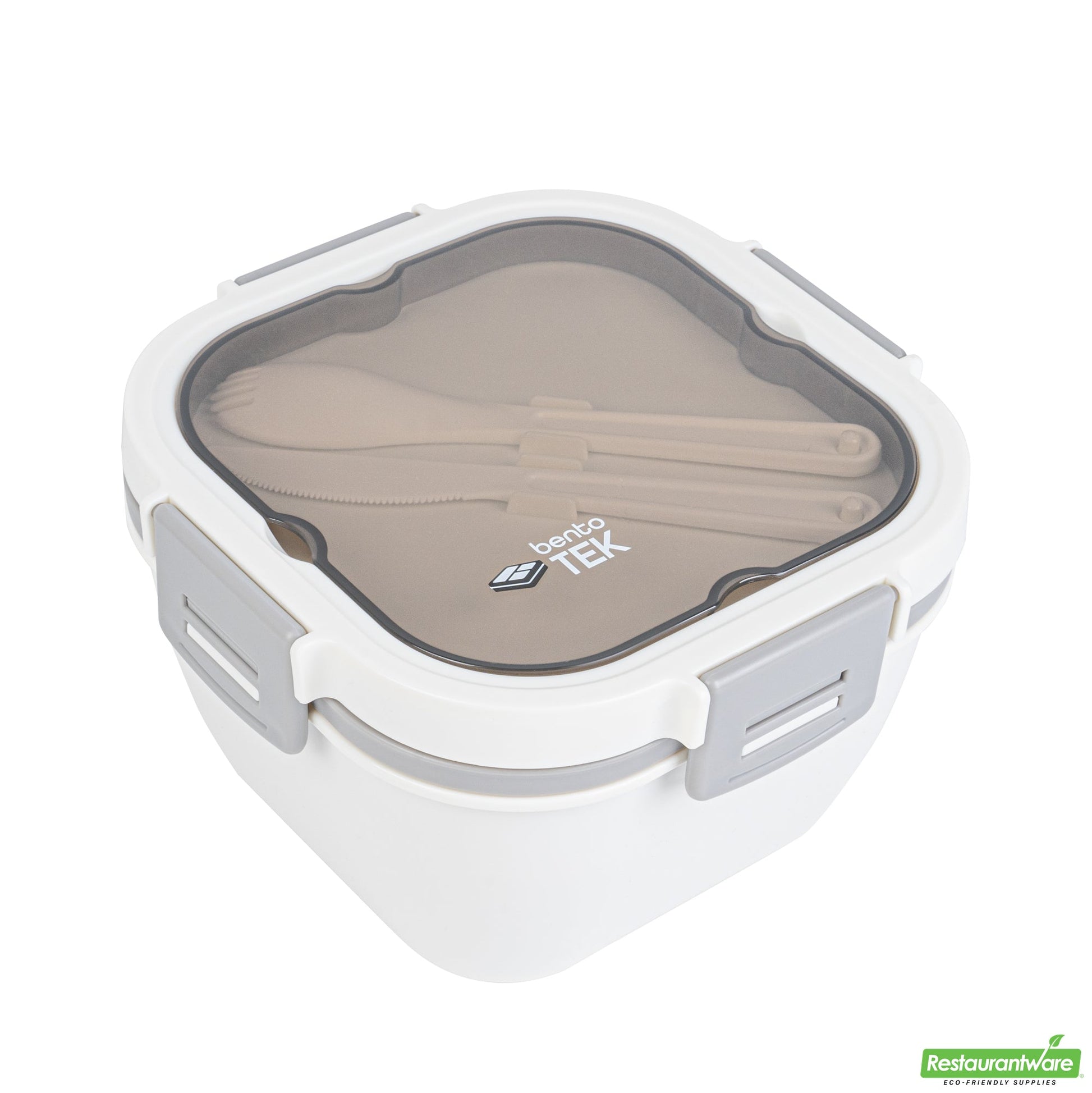 Wholesale Restaurantware 58 Oz White and Gray Lunch Box - Bpa-Free, Microwave-Safe- Bulk