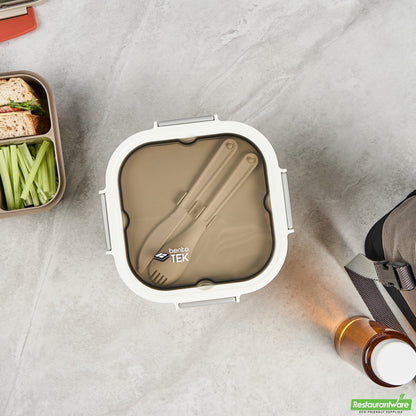 Wholesale Restaurantware 58 Oz White and Gray Lunch Box - Bpa-Free, Microwave-Safe- Bulk