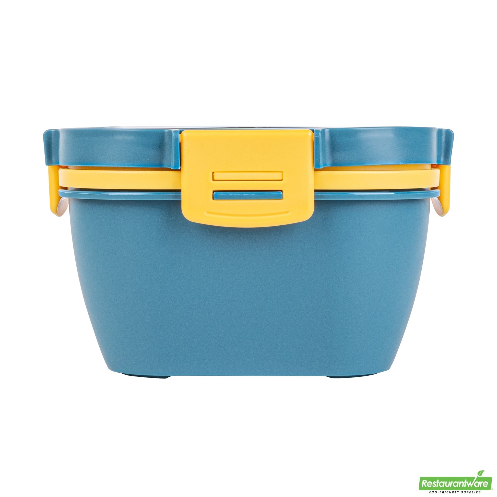 Wholesale Restaurantware 58 Oz Blue and Yellow Lunch Box- Bpa-Free, Microwave-Safe- Bulk