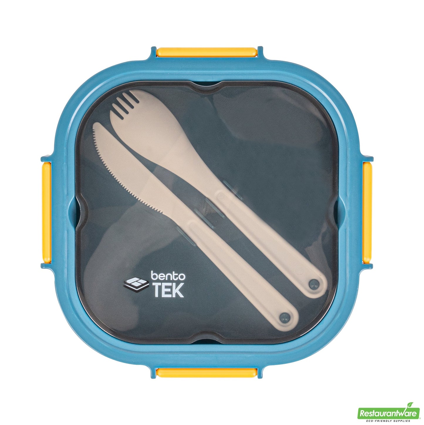 Wholesale Restaurantware 58 Oz Blue and Yellow Lunch Box- Bpa-Free, Microwave-Safe- Bulk