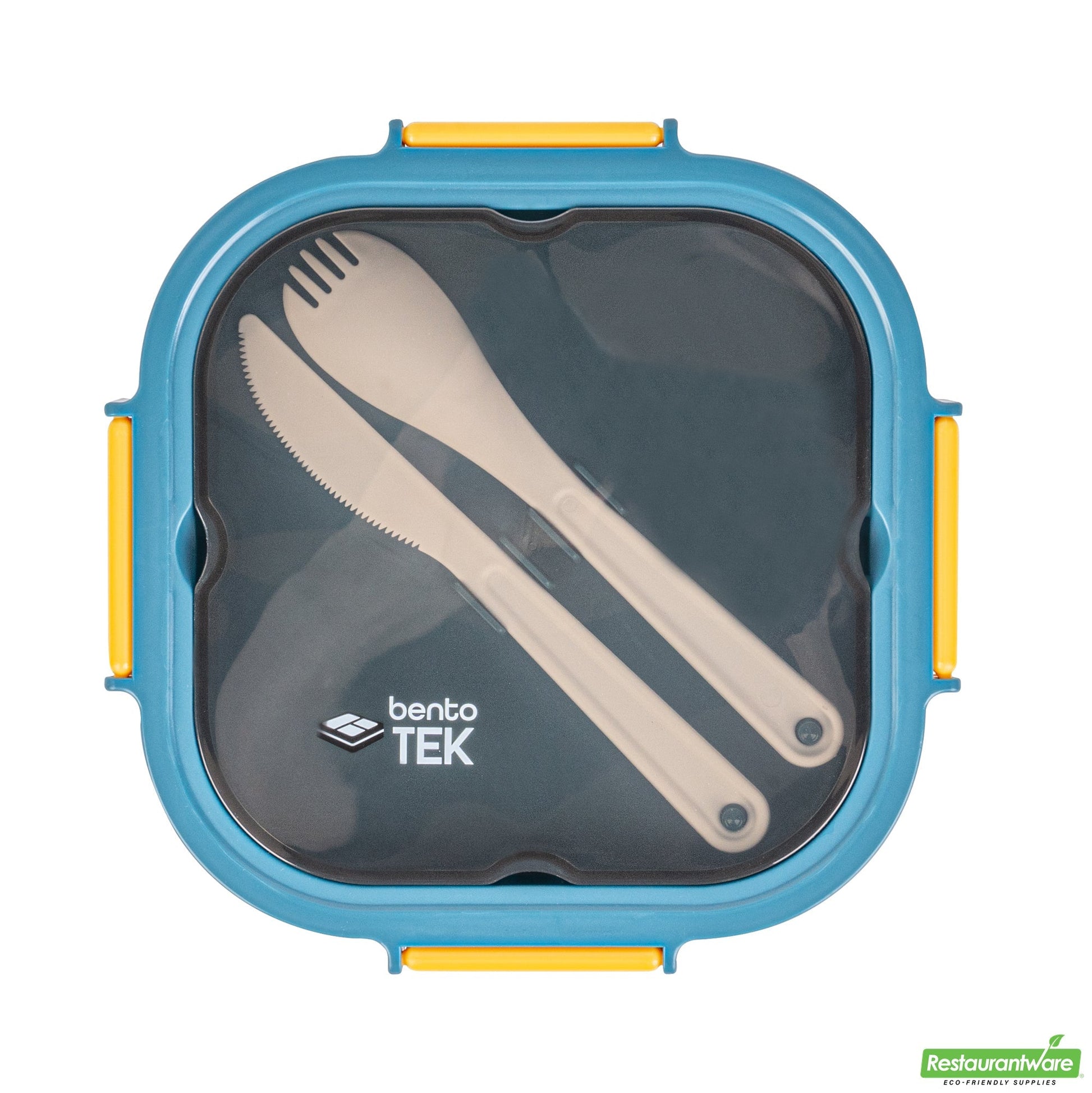 Wholesale Restaurantware 58 Oz Blue and Yellow Lunch Box- Bpa-Free, Microwave-Safe- Bulk