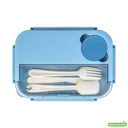 Wholesale Restaurantware 44 Oz Blue Lunch Box - Bpa-Free, Microwave-Safe - 9.1" X 6.4" X 3.2"- Bulk