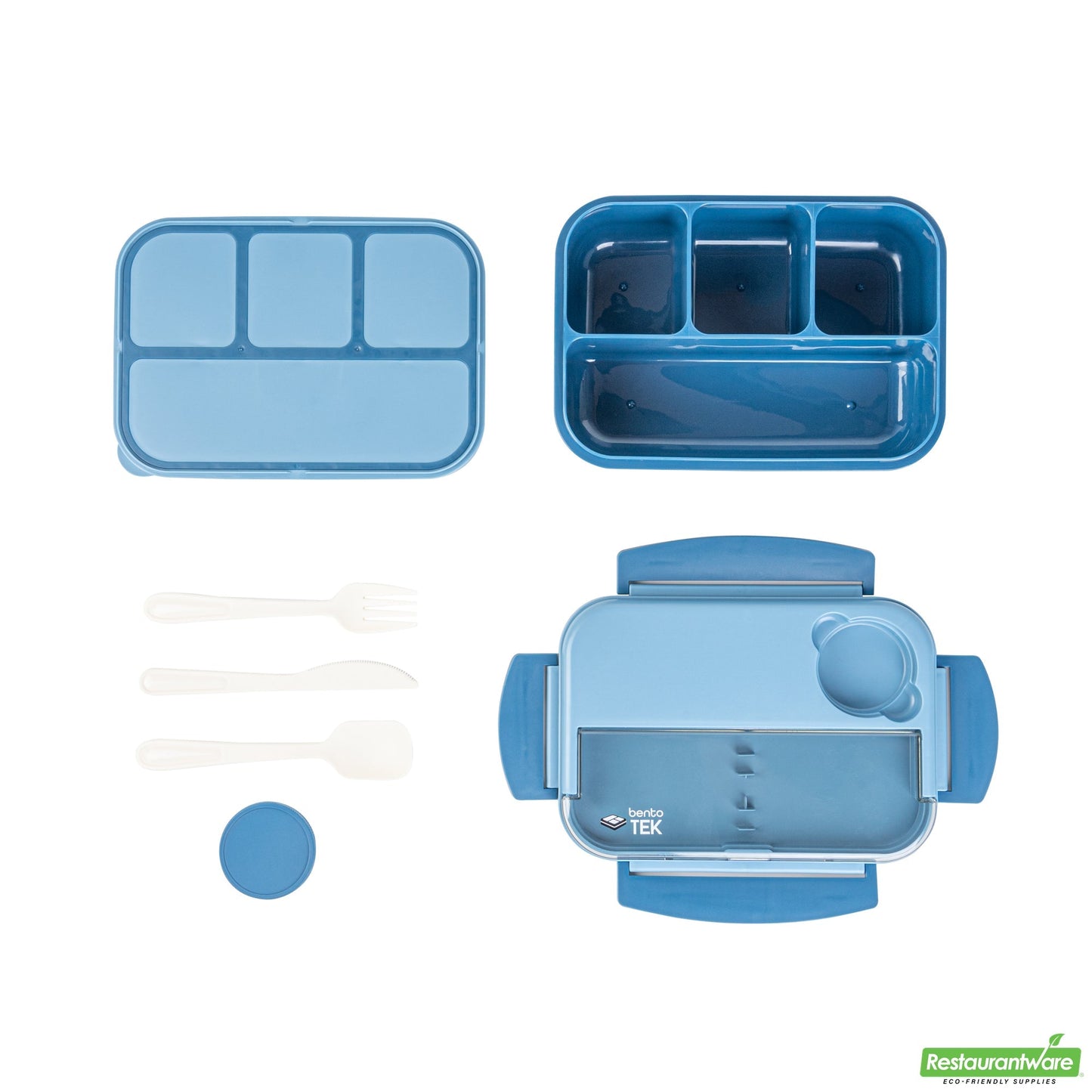 Wholesale Restaurantware 44 Oz Blue Lunch Box - Bpa-Free, Microwave-Safe - 9.1" X 6.4" X 3.2"- Bulk