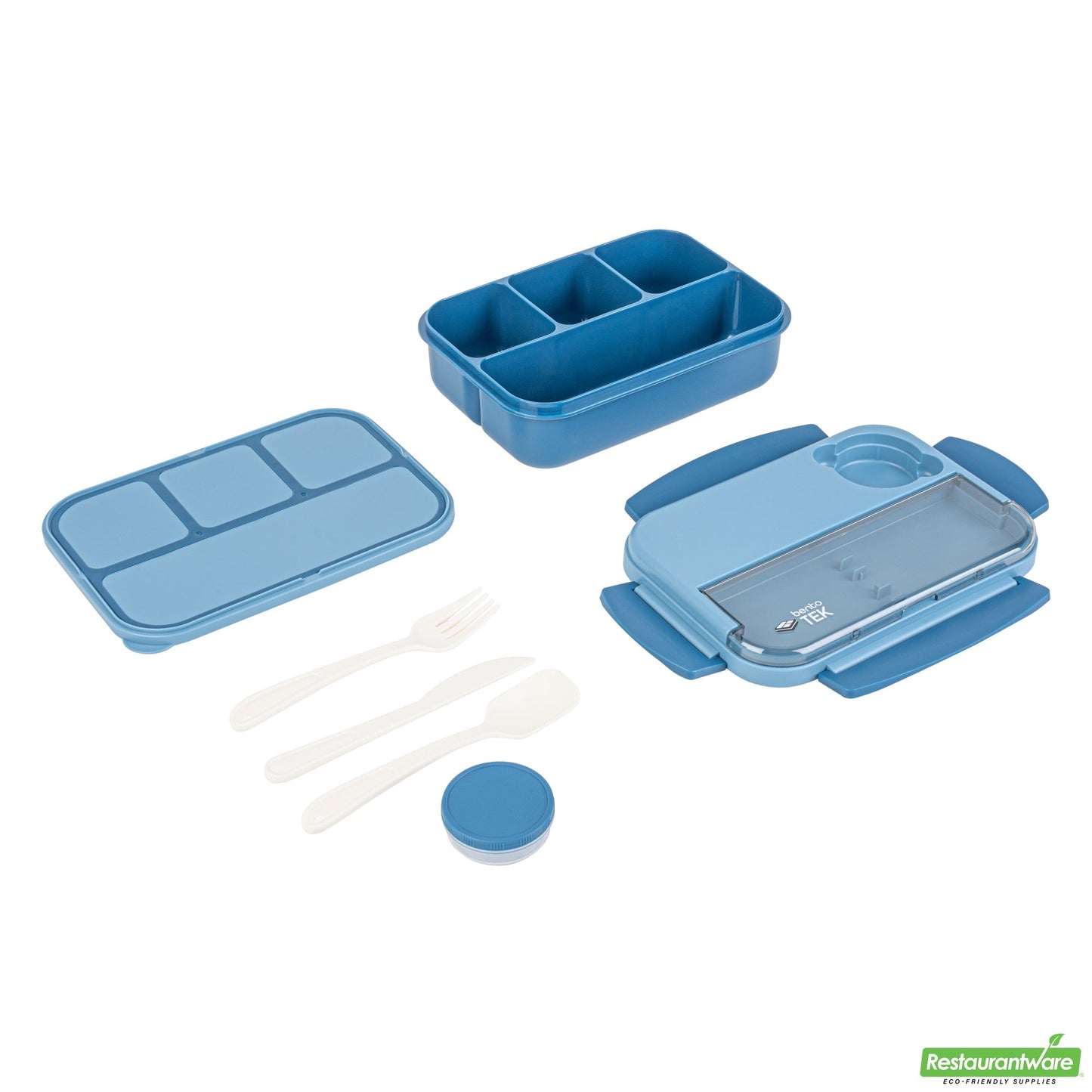 Wholesale Restaurantware 44 Oz Blue Lunch Box - Bpa-Free, Microwave-Safe - 9.1" X 6.4" X 3.2"- Bulk