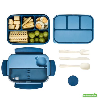 Wholesale Restaurantware 44 Oz Blue Lunch Box - Bpa-Free, Microwave-Safe - 9.1" X 6.4" X 3.2"- Bulk