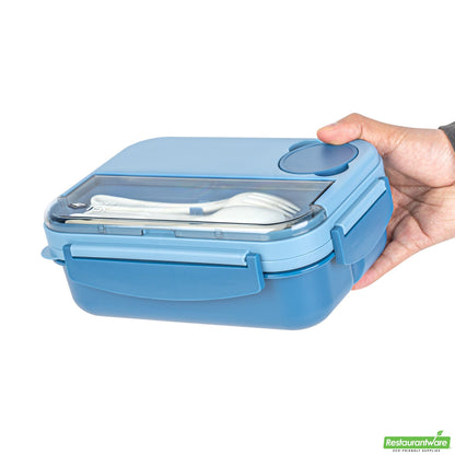 Wholesale Restaurantware 44 Oz Blue Lunch Box - Bpa-Free, Microwave-Safe - 9.1" X 6.4" X 3.2"- Bulk