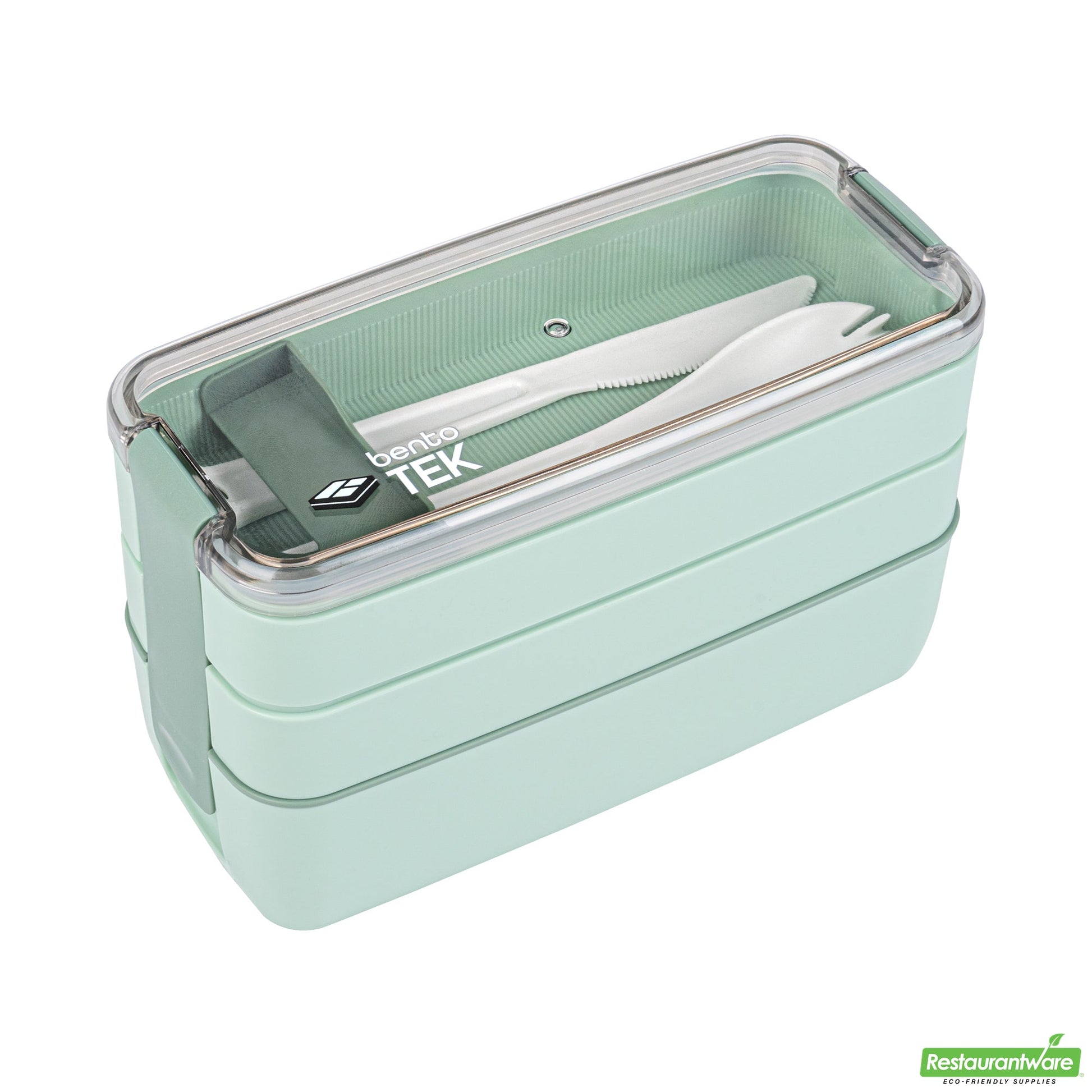 Wholesale Restaurantware 30 Oz Green 3-in-1 Lunch Box- Bpa-Free, Microwave-Safe- Bulk