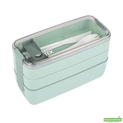 Wholesale Restaurantware 30 Oz Green 3-in-1 Lunch Box- Bpa-Free, Microwave-Safe- Bulk