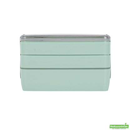 Wholesale Restaurantware 30 Oz Green 3-in-1 Lunch Box- Bpa-Free, Microwave-Safe- Bulk