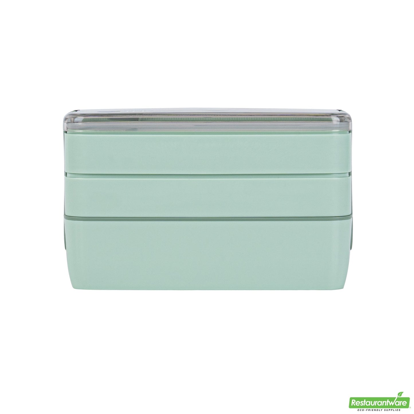 Wholesale Restaurantware 30 Oz Green 3-in-1 Lunch Box- Bpa-Free, Microwave-Safe- Bulk