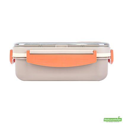 Wholesale Restaurantware 44 Oz Brown and Orange Lunch Box - Bpa-Free, Microwave-Safe- Bulk