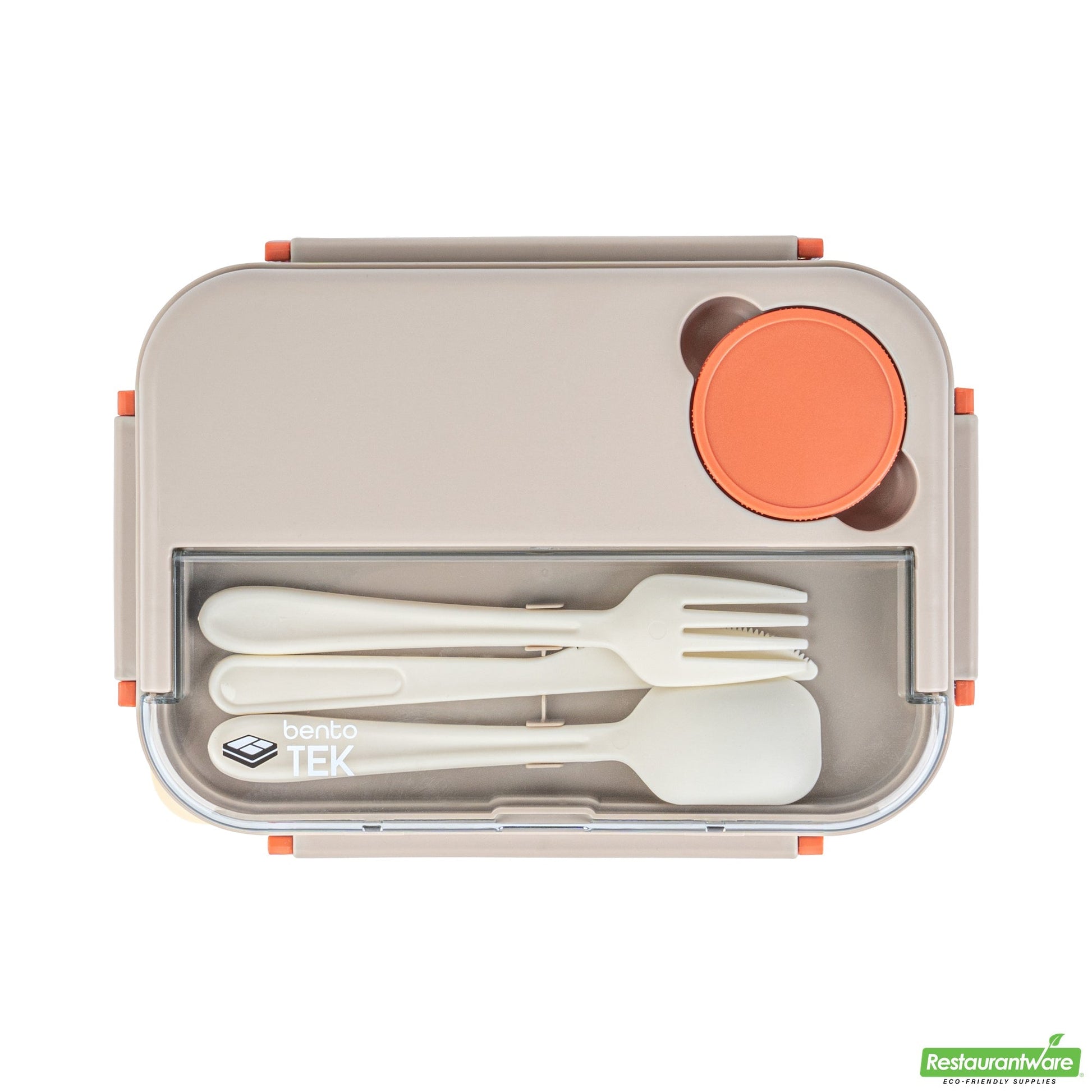 Wholesale Restaurantware 44 Oz Brown and Orange Lunch Box - Bpa-Free, Microwave-Safe- Bulk