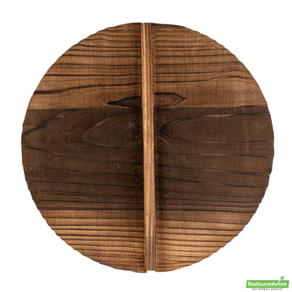 Wholesale Restaurantware 14" Handmade Lightweight Wood Wok Lid - 14.2" X 14.2" X 2.2"- Bulk