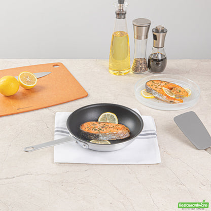 Wholesale Restaurantware Aluminum 8" Fry Pan - Non-Stick - 14.6" X 8.4" X 3"- Bulk