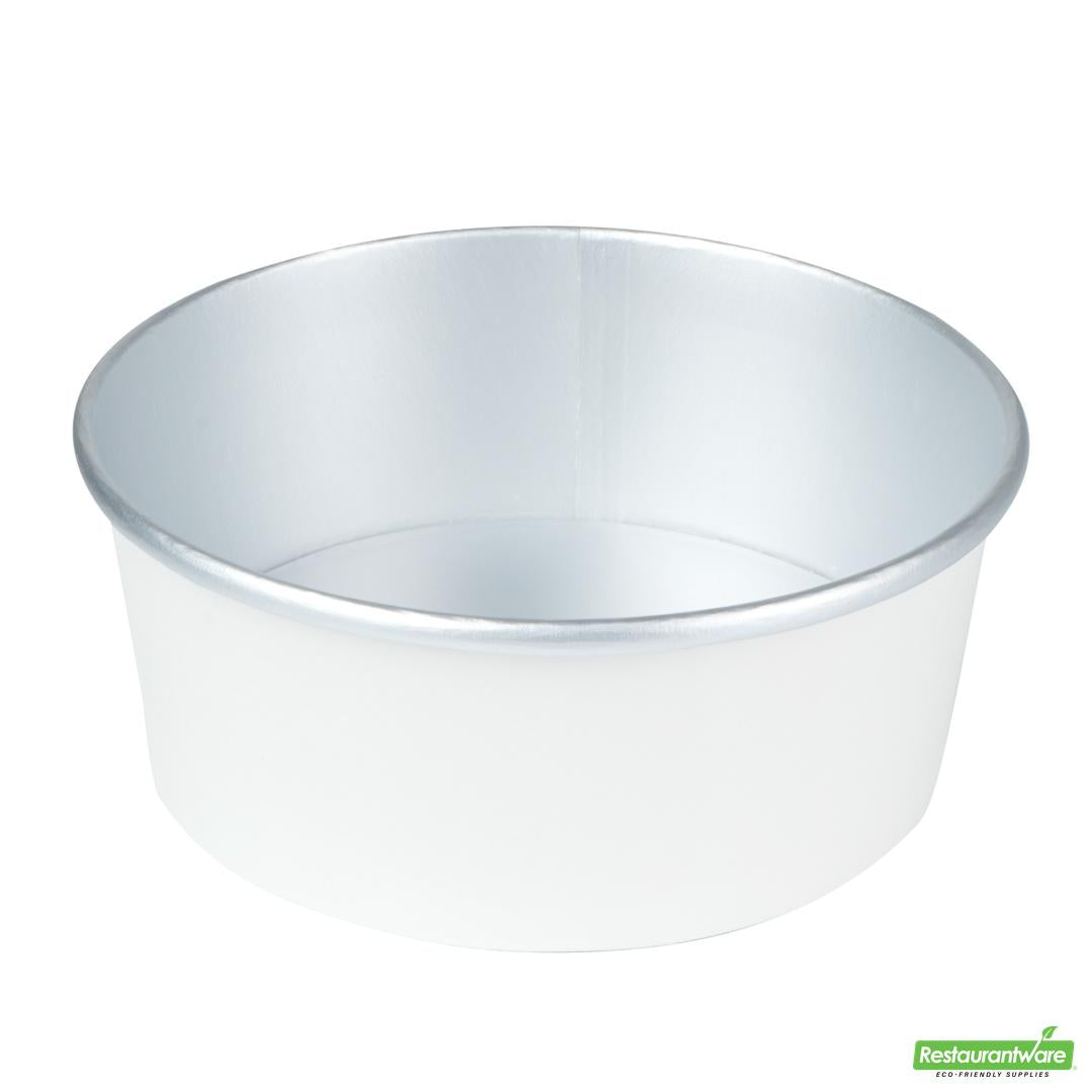 Wholesale Restaurantware 25 Oz White Paper Take Out Container - with Foil Interior- Bulk