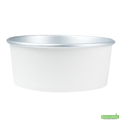 Wholesale Restaurantware 25 Oz White Paper Take Out Container - with Foil Interior- Bulk