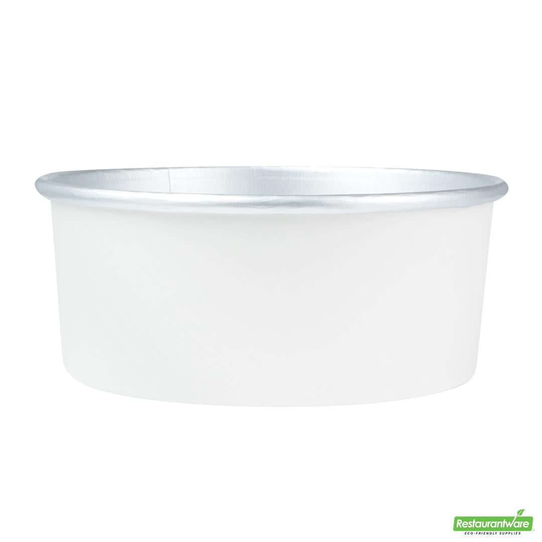 Wholesale Restaurantware 37 Oz White Paper Take Out Container - with Foil Interior- Bulk