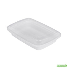 Wholesale Restaurantware 16 Oz Rectangle White Plastic To Go Box - with Clear Lid, Microwavable- Bulk