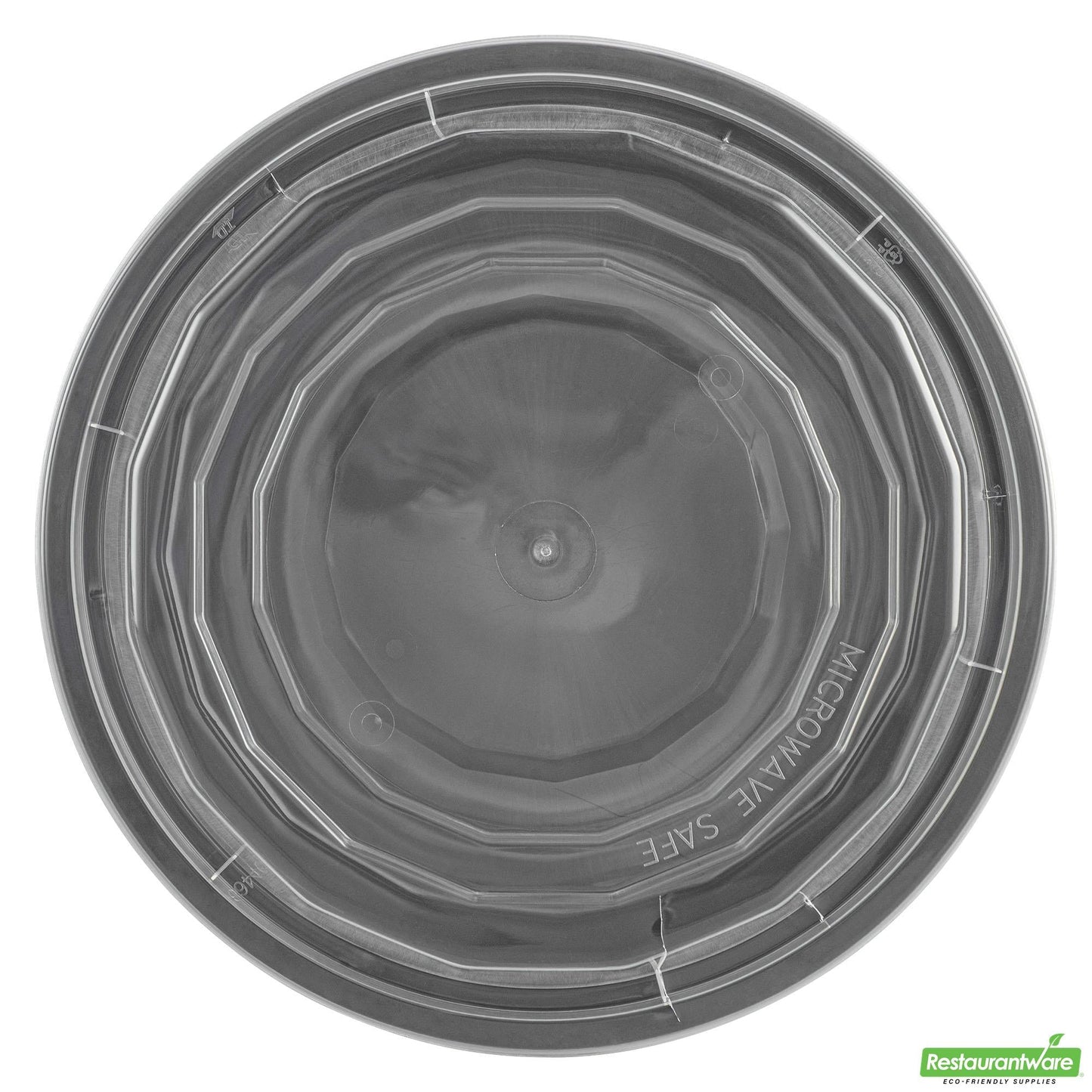 Wholesale Restaurantware 24 Oz Round Black Plastic to Go Box - with Clear Lid, Microwavable - 7.2" X 7.2" X 1.6"- Bulk