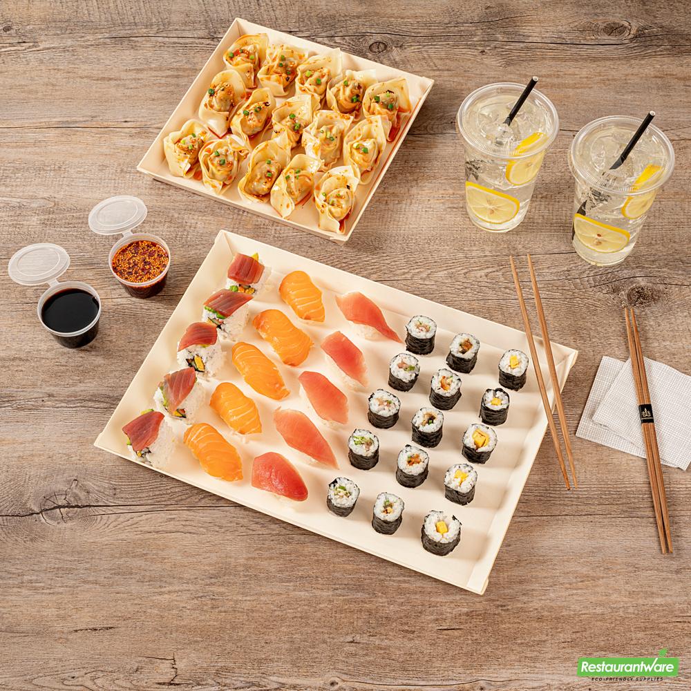 Wholesale Restaurantware Rectangle Poplar Plates- Bulk