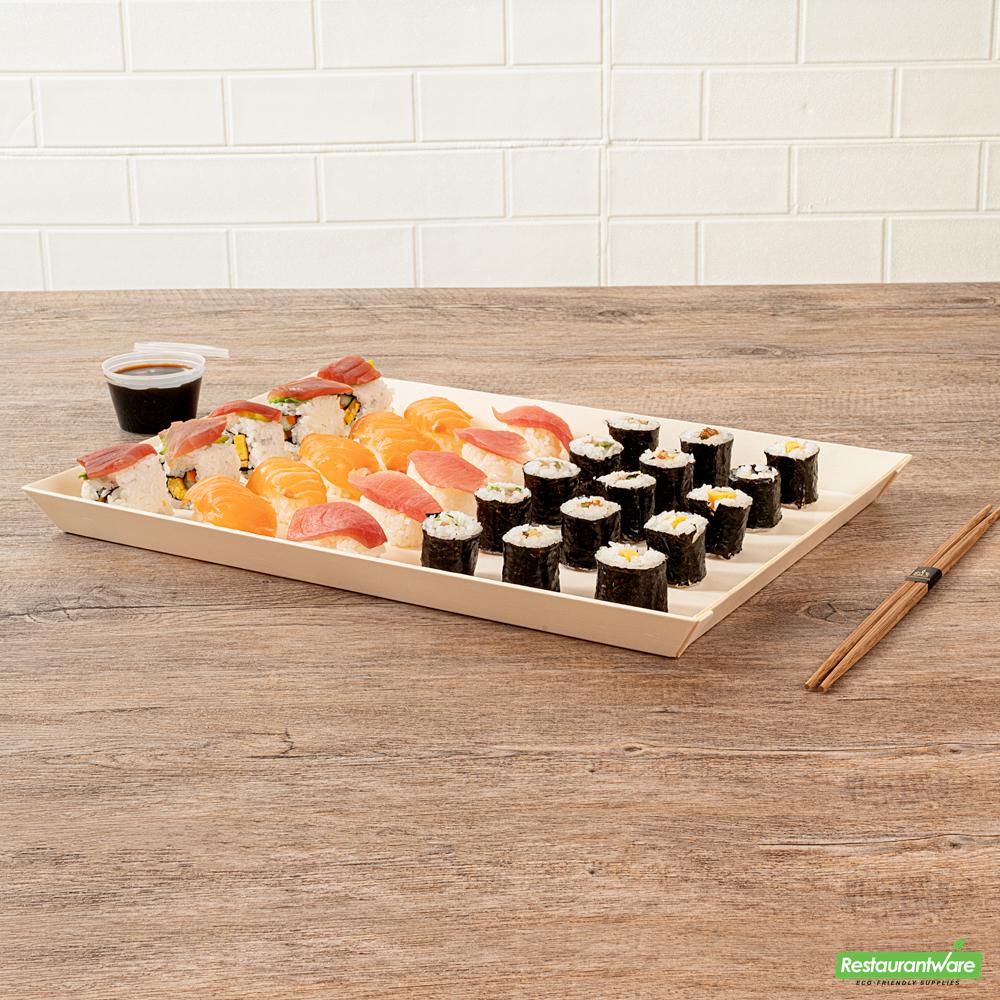 Wholesale Restaurantware Rectangle Poplar Plates- Bulk