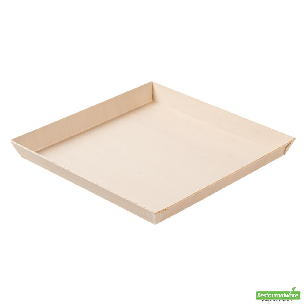 Wholesale Restaurantware Taipei Square Poplar Plate - 9 1/2" X 9 1/2" X 1"- Bulk