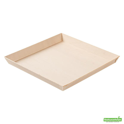 Wholesale Restaurantware Taipei Square Poplar Plate - 9 1/2" X 9 1/2" X 1"- Bulk