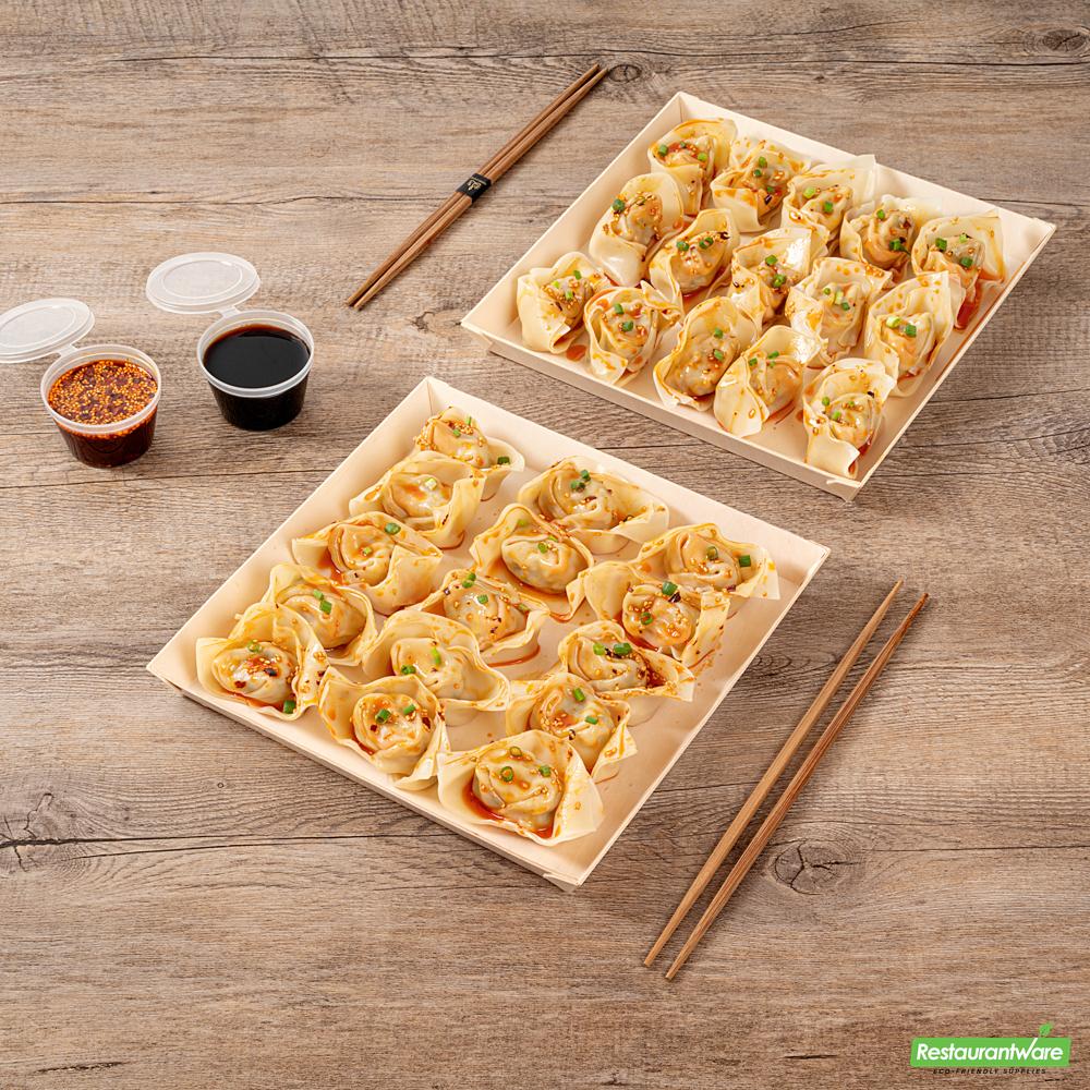 Wholesale Restaurantware Taipei Square Poplar Plate - 9 1/2" X 9 1/2" X 1"- Bulk