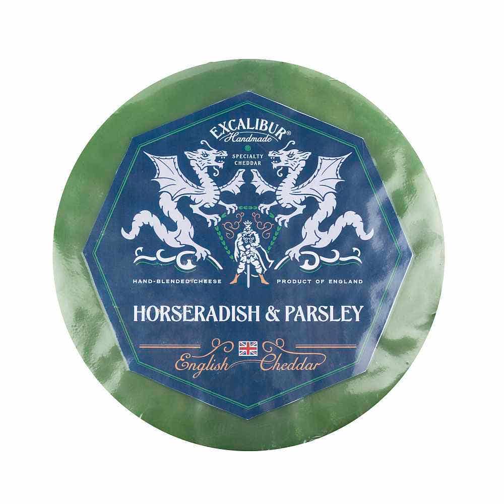 Wholesale Excalibur Horseradish And Parsley Cheddar Wheels 4.96 Lb- Bulk