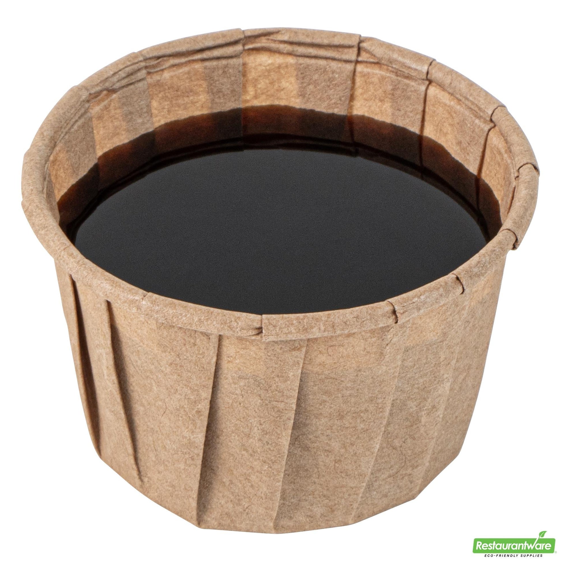 Wholesale Restaurantware 1.5 Oz Kraft Paper Portion Cup - Compostable - 2" X 2" X 1.2"- Bulk