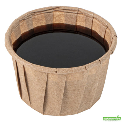 Wholesale Restaurantware 1.5 Oz Kraft Paper Portion Cup - Compostable - 2" X 2" X 1.2"- Bulk