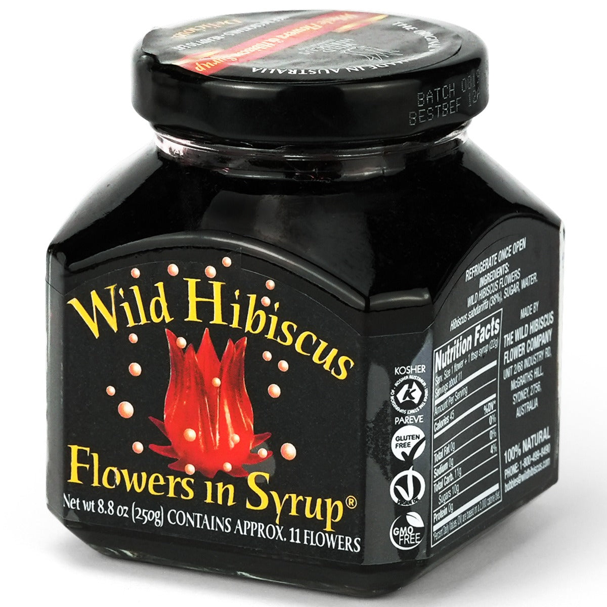 Wholesale Wild Hibiscus Flowers in Syrup 8.8 oz- Bulk