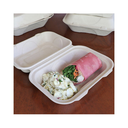Wholesale World Centric Fiber Hoagie Box 9" X 6" X 3"- Bulk