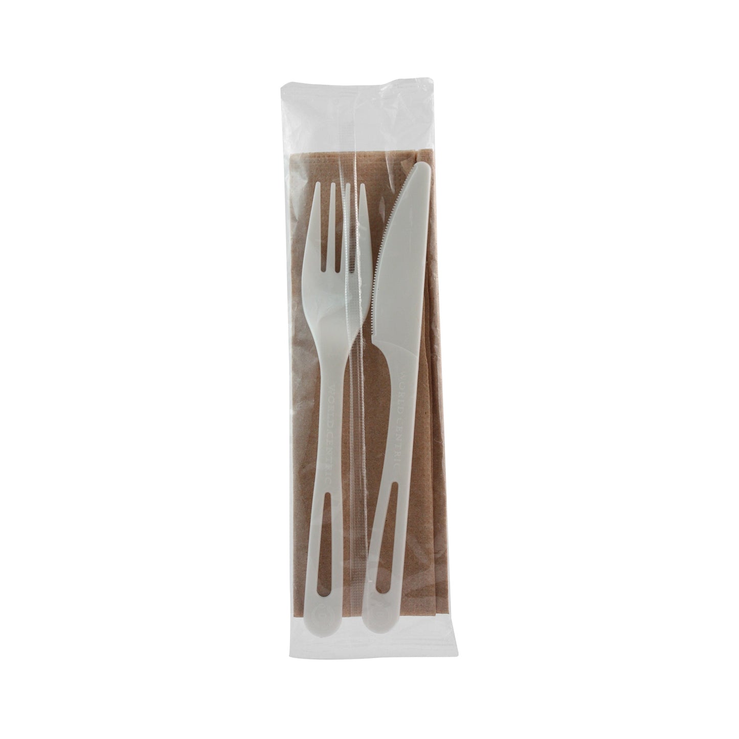 Wholesale World Centric Fork Knife Napkin Set 6"- Bulk