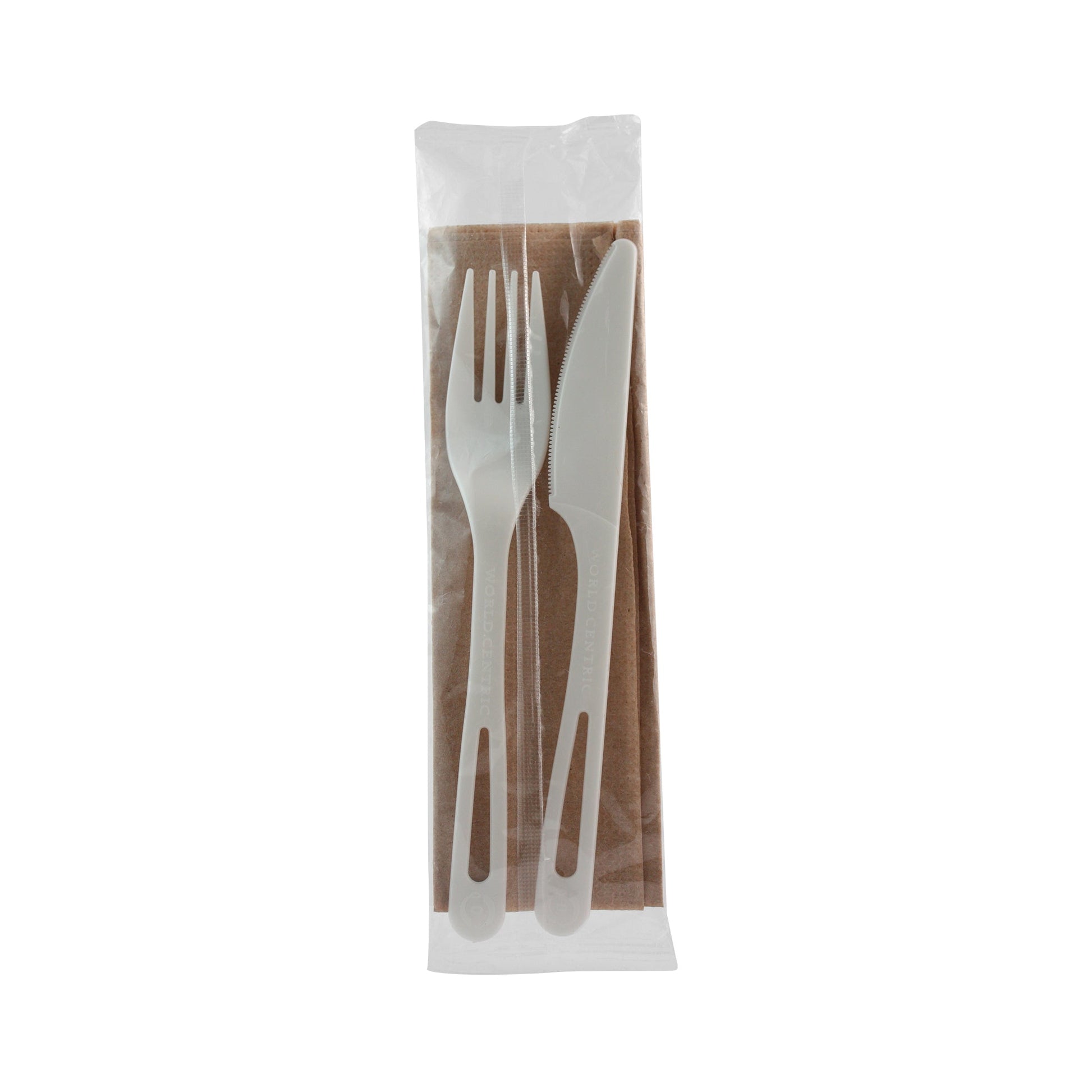 Wholesale World Centric Fork Knife Napkin Set 6"- Bulk