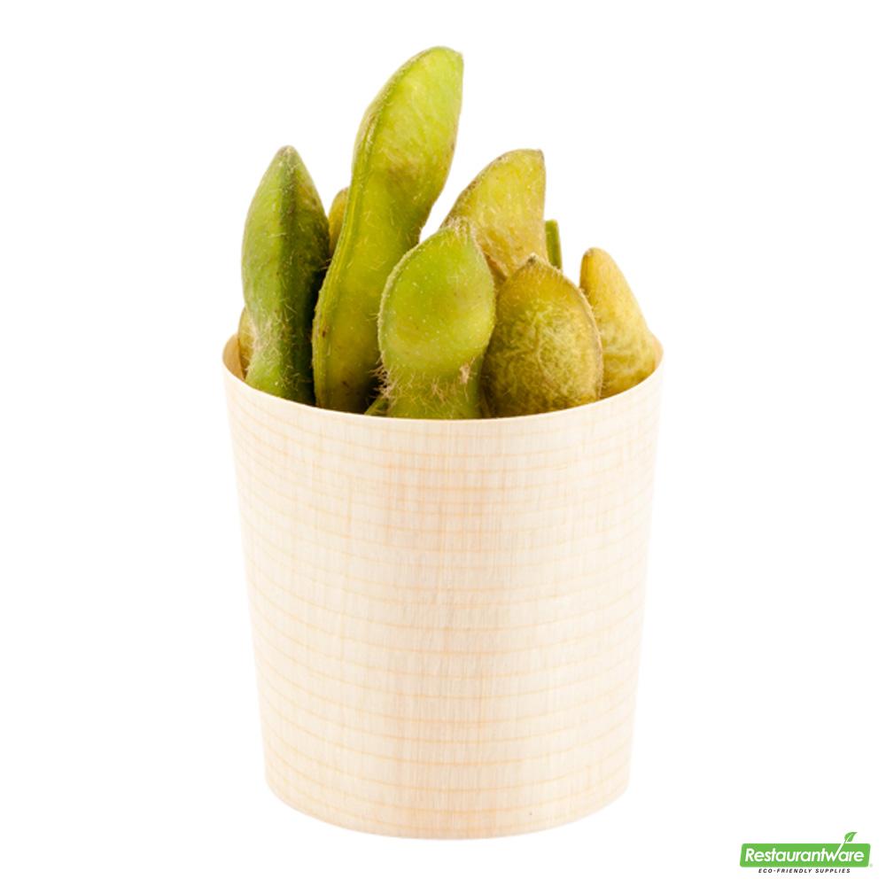 Wholesale Restaurantware Bundle: 200 1 Oz Natural Shaved Pinewood Mini Cups and 200 Mini Spoons- Bulk