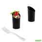 Wholesale Restaurantware Bundle: 100 3 Oz Round Incline Shot Glass and 100 Mini Forks- Bulk
