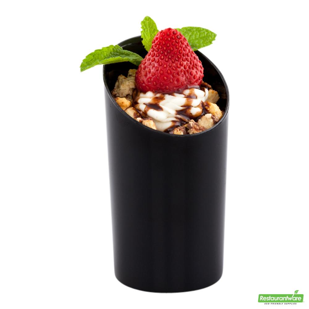 Wholesale Restaurantware Bundle: 100 3 Oz Round Incline Shot Glass and 100 Mini Forks- Bulk