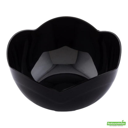 Wholesale Restaurantware Bundle: 100 2 Oz Round Black Plastic Le Fleur Cups and 100 Mini Forks- Bulk