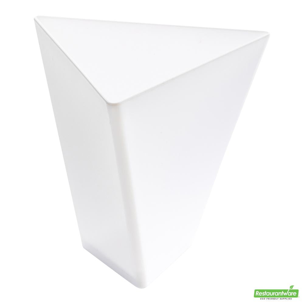 Wholesale Restaurantware Bundle: 100 4 Oz White Plastic Torcente Dessert Cups and 100 Mini Forks- Bulk