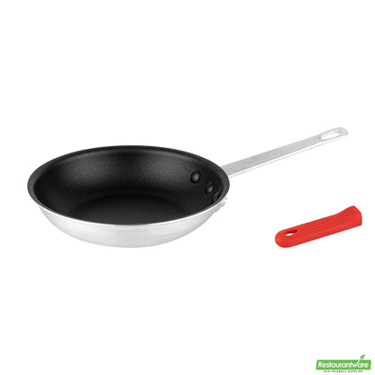 Wholesale Restaurantware Bundle: 1 Aluminum 8 Non-Stick Fry Pan and 1 Red Sleeve- Bulk