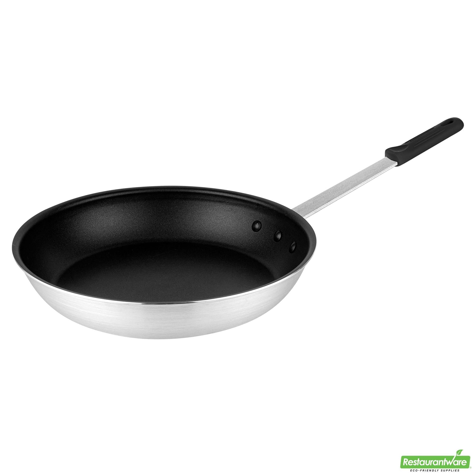 Wholesale Restaurantware Bundle: 1 Aluminum 14" Non-Stick Fry Pan and 1 Black Sleeve- Bulk