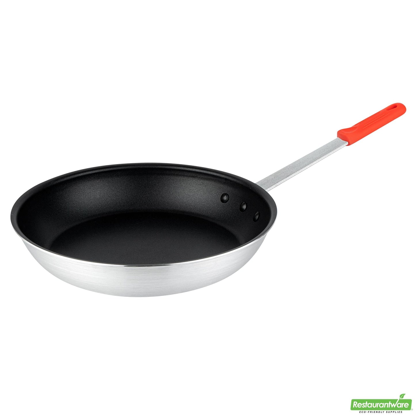 Wholesale Restaurantware Bundle: 1 Aluminum 14 Non-Stick Fry Pan and 1 Red Sleeve- Bulk