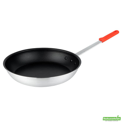 Wholesale Restaurantware Bundle: 1 Aluminum 14 Non-Stick Fry Pan and 1 Red Sleeve- Bulk
