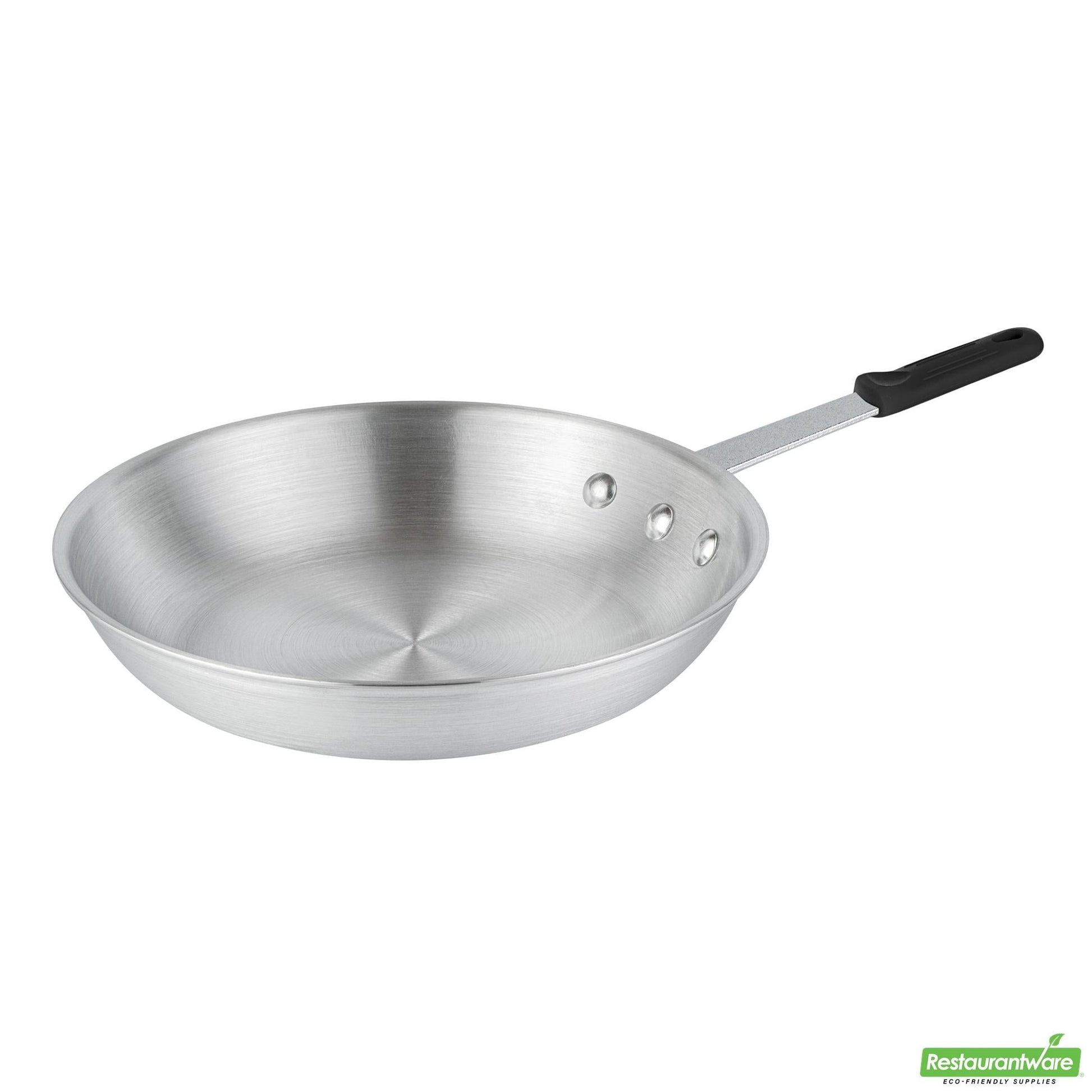 Wholesale Restaurantware Bundle: 6 Aluminum 10" Fry Pans and 6 Black Sleeves- Bulk