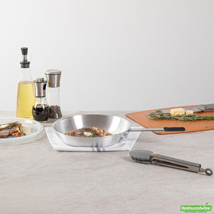 Wholesale Restaurantware Bundle: 6 Aluminum 10" Fry Pans and 6 Black Sleeves- Bulk