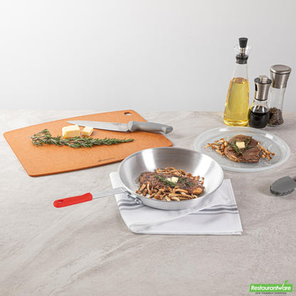 Wholesale Restaurantware Bundle: 1 Aluminum 10 Fry Pan and 1 Red Sleeve- Bulk