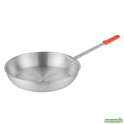 Wholesale Restaurantware Bundle: 6 Aluminum 12 Fry Pans and 6 Red Sleeves- Bulk